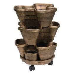 Garden Grow Tiered Planter - Bronze -Dobies 500039c