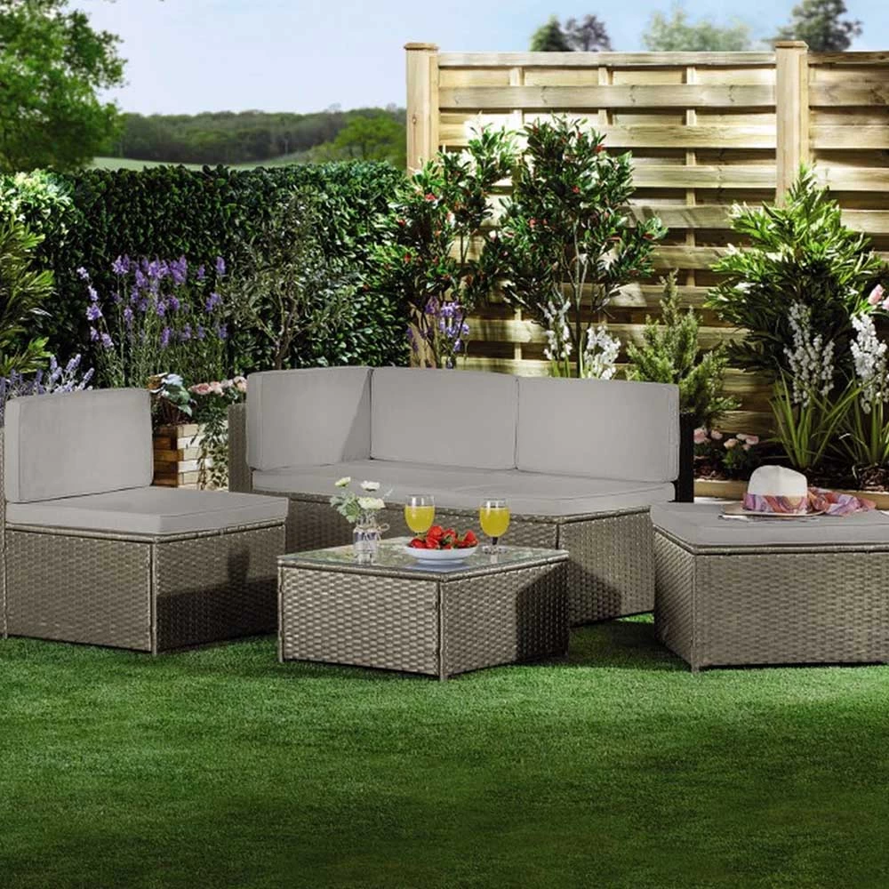 Milan Rattan Set Dark Grey 1 Milan Rattan Set Dark Grey