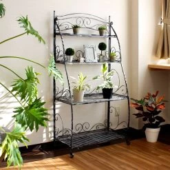 Folding Plant Stand - 4 Shelf