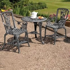 Rose Bistro Furniture Set-Pewter