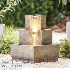 Squared 3 Tier Cascading Water Feature