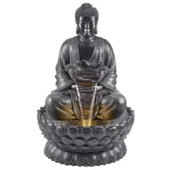 Serenity Extra Large Buddha On A Lotus Flower Water Feature -Dobies G475520XL20SITTING20BUDDHA2012