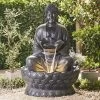 Serenity Extra Large Buddha On A Lotus Flower Water Feature
