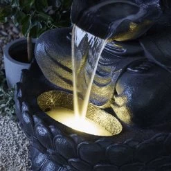 Serenity Extra Large Buddha On A Lotus Flower Water Feature -Dobies G475520XL20SITTING20BUDDHA2015