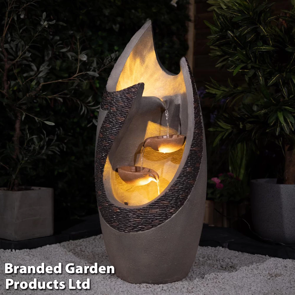 Serenity Cascading Flame Effect Water Feature 2 Serenity Cascading Flame Effect Water Feature - Image 2