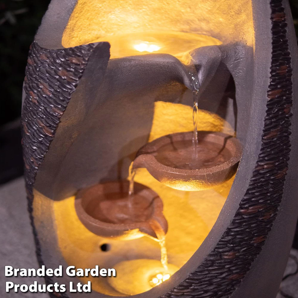 Serenity Cascading Flame Effect Water Feature 4 Serenity Cascading Flame Effect Water Feature - Image 4