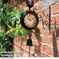 Toswall Mounted Metal Rooster Clock