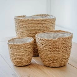 Osaka Straw Basket Pot -Dobies POTS OSAKASTRA U33340