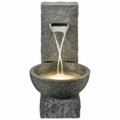 Serenity Stone-Effect Cascading Water Bowl Water Feature -Dobies WEBG3880