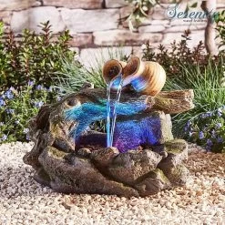 Tree Trunk Bridge Water Pots - Tabletop Water Feature