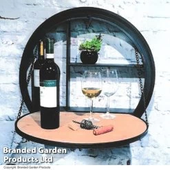 Wine Bar With Foldable Shelf