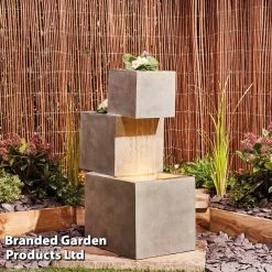 Serenity Cascade Water Feature With Planters