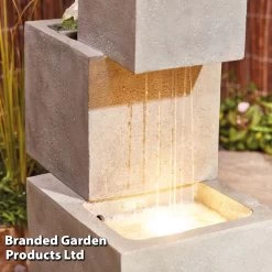 Serenity Cascade Water Feature With Planters -Dobies z G27483