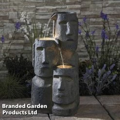 Easter Island Head Cascade Water Feature -Dobies z WEBG38901