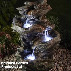 Four-Tier Wood-Effect Water Feature 6 Four-Tier Wood-Effect Water Feature -Dobies z WEBG39423