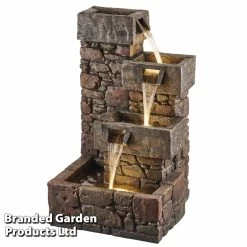Cubic Cascading Pebble Wall Water Feature -Dobies z WEBG3949