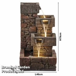 Cubic Cascading Pebble Wall Water Feature -Dobies z WEBG39493