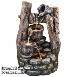 Double Bucket Wishing Well Water Feature -Dobies z WEBG39552