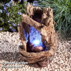 Tabletop Tree Trunk Waterfall Water Feature -Dobies z WEBG3964