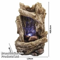 Tabletop Tree Trunk Waterfall Water Feature -Dobies z WEBG39645